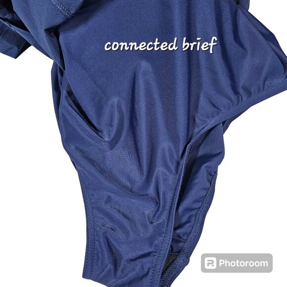 Lands' End Navy Quick Dry Plus Size 26W 11" Swim Shorts #50598 - Picture 6 of 11